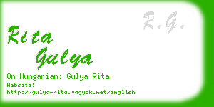 rita gulya business card